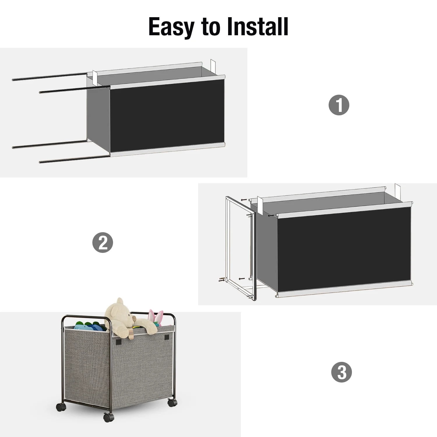 110L Extra Large Toy Bin with Lids & Wheels, Toy Box for Living Room Area, Boys, Girls, Stuffed Animal Storage