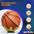 thumbnail image 2 of Hold My Ball Basketball Holders – Gold Large Hand Wall Mount Displays for Ball Storage & Memorabilia - Ball Storage rack for Basketball, Soccer or Volleyballs, 2 of 7