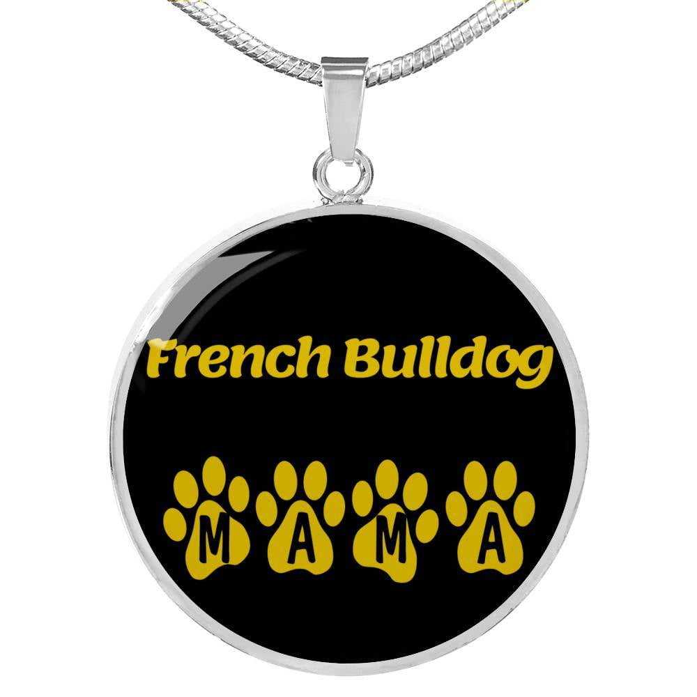 Engrave Rose Gold Sterling Silver Jewelry French Bulldog Necklace Gold