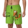 thumbnail image 2 of Haiem Drink Coffee And Do Good Mens Swim Trunks with Compression Liner 2 in 1 Swimming Shorts Stretch Swimwear Quick Dry,Board Shorts-3X-Large, 2 of 9