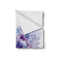 thumbnail image 2 of Watercolor Soft Flannel Fleece Throw Blanket, Delicate Hydrangea Flowers Blooming Botanical Arrangement Wedding Inspired, Cozy Plush for Indoor and Outdoor Use, 60" x 80", Violet Blue, by Ambesonne, 2 of 6