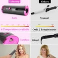 thumbnail image 5 of Hair Curler, Automatic Cordless Auto Hair Curler, Rechargeable Portable Hair Curler with 6 Temps & Timers, Ceramic Rotating Curling Wand for Hair Styling, 5 of 7