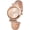 Rose-Gold, variant on Collections Women's Analog Display 28mm Case Glossy Cuff Bangle Ladies Wrist Watch