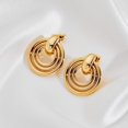 thumbnail image 2 of Gold Geometric Drop Dangle Earrings for Women Long Link Dangle Earrings Jewelry Gift, 2 of 5