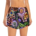 thumbnail image 2 of Fotbe Vintage Floral Womens High Waist Running Shorts Athletic Workout Quick Dry Shorts for Women with Pockets Gym Yoga Summer Shorts-Large, 2 of 9