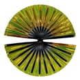 thumbnail image 6 of DELESYS Large Folding Hand Rave Fan 13" Chinese Bamboo Festive Fan for Music Festival Club Party Dance Performance Gift, 6 of 9