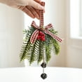thumbnail image 4 of Campanas Navideñas con Lazo y Hojas de Pino para Colgar En La Puerta o Pared, Color Plata, 15 Cm | Decoración Festiva - 1 Unidad, 4 of 6