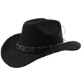 thumbnail image 1 of Western Frontier Cowboy Hat Curved Brim for Outdoor Adventures Travel Riding Country Style Everyday Wear Crafted Accessory, 1 of 3