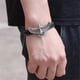 thumbnail image 4 of Pulsera para mujer, regalos para mujer Pulsera de piel de vaca de águila tejida a mano Pulsera de acero inoxidable para hombres y mujeres Pulsera de racimo, 4 of 5