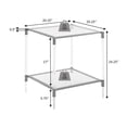 thumbnail image 5 of Royal Crest Two-Tier Acrylic Clear Glass Square End Table in Gold Chrome Finish, 5 of 5