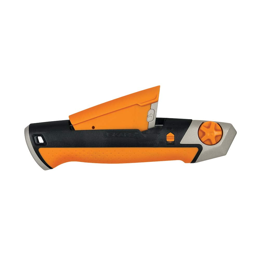 Fiskars 2829471 6 in. Pro Retractable Snap-Off Utility Knife - 6 Point, Orange