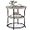 Greige + Ink Black, variant on Side Table, Round End Table with 2 Storage Shelves for Living Room, Bedroom, Nightstand with Steel Frame for Small Spaces, Accent Coffee Table, Rustic Walnut and Ink Black