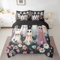 thumbnail image 2 of Manfei Cartoon Halloween Ghost 7-Piece Twin Bedding Sets,Colorful Daisy Flower Bedding Comforter Set,Rustic Flower Sheet Sets For Teens,Microfiber Bedroom Decor Reversible, 2 of 8
