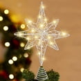 thumbnail image 1 of Decoración para árbol de Navidad DULEFUN Silver Star con 20 luces LED, 1 of 7