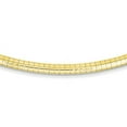 thumbnail image 3 of 14K Yellow Gold 4mm Lightweight Domed Omega Necklace 16 Inch, 3 of 6