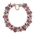 thumbnail image 1 of Gargantilla retro gruesa con diamantes de imitación, accesorios de ropa con purpurina, elegantes regalos de fiesta, regalo de novia, joyería de Rosa roja, 1 of 9