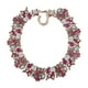 thumbnail image 1 of Collar de diamantes de imitación, gargantilla vintage de cadena gruesa, artesanía, regalo de San Valentín moderno. Rosa roja, 1 of 9