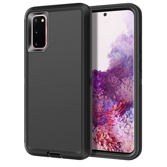 Petocase for Samsung Galaxy S20 Case,Shockproof Dust/Drop Proof Full Body Protection Rugged Heavy Duty Durable Case,Black