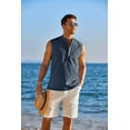 thumbnail image 2 of COOFANDY Mens Sleeveless Henley Shirt Casual Beach Tank, 2 of 6