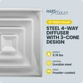 thumbnail image 2 of Hart & Cooley Steel 4-Way Diffuse with 3 Cone Design and 12 Inch Fixed Collar, 2 of 8