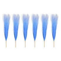 Uxcell Faux Pampas Grass, Boho Decor for Home Decoration Artificial Tall Fluffy Stems Wedding Flower Party Vase Arrangement Peacock Blue