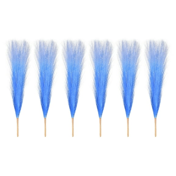 Uxcell Faux Pampas Grass, Boho Decor for Home Decoration Artificial Tall Fluffy Stems Wedding Flower Party Vase Arrangement Peacock Blue