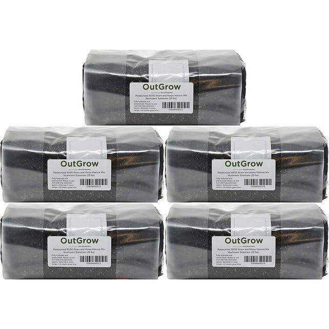 Pasteurized 50/50 Straw and Horse Manure Mix Mushroom Substrate (25 lbs)