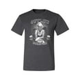 thumbnail image 2 of Outlaw Forever Biker Marilyn Monore | Mens Famous People Graphic T-Shirt, Heather Black, Small, 2 of 3