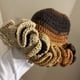 thumbnail image 2 of Gorro con volantes tejido a mano con bordes con volantes, gorro de adulto con bordes con volantes, gorro de lana con bordes con volantes, gorro de moda de Halloween, 2 of 6