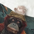 thumbnail image 2 of Rocae Banana Leaf Meditating Gorilla for Pet Blanket Dog Blanket Cat Blanket Soft Sleep for Small Medium Pet-Small, 2 of 8