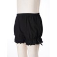 thumbnail image 5 of YUUMIN Kids Girls Ruffled Bloomers Shorts Cotton Lace Up Safety Short Pants Bottom Ruffled Bloomers Black 110, 5 of 7