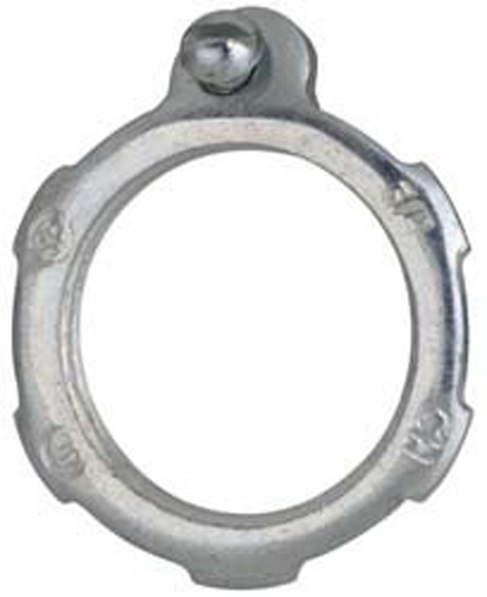 Midwest GL15 Grounding Locknut; 11/2 Inch, Threaded, Malleable Iron