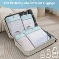thumbnail image 5 of 7 Set Compression Packing Cubes for Travel Essentials, Compressible Expandable Packing Cubes for Suitcase, Travel Bags Luggage Organizers Compression Cubes for Travel Carry on Suitcases, Blue, 5 of 8