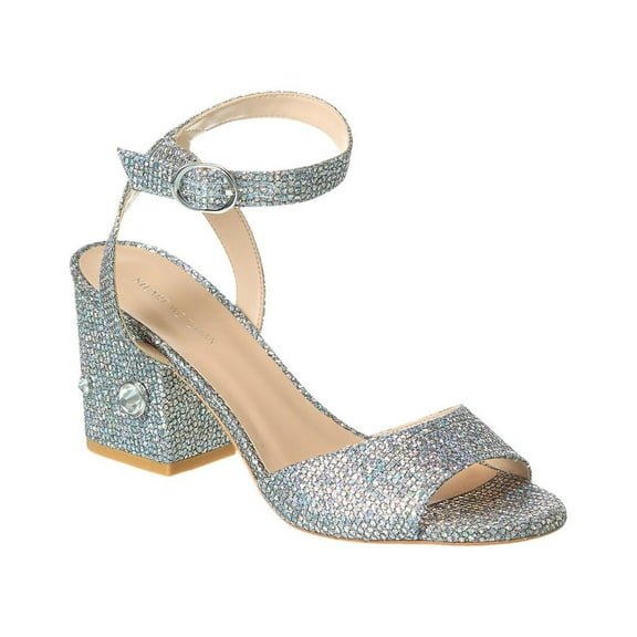 Stuart Weitzman Allshine 75 Block Sandal, 7.5, Silver