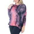 thumbnail image 3 of 24/7 Comfort Apparel Women's Plus Size Oversized Long Sleeve Dolman Top, 3 of 4