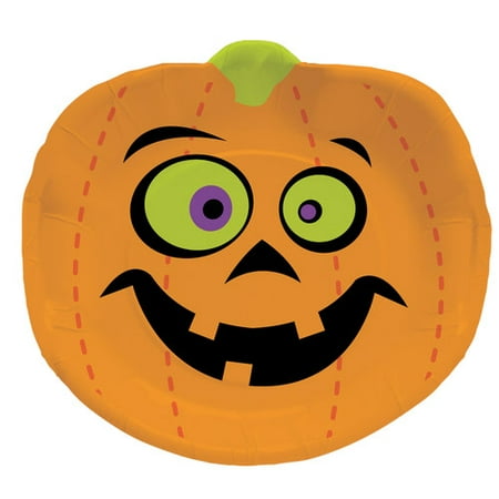 Halloween Pumpkin Shaped 8" Plates, 6-Count