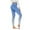 Blue, variant on Women's Patterned Exercise Leggings Flexible Slim Fit Yoga Pants for Training and Casual Wear