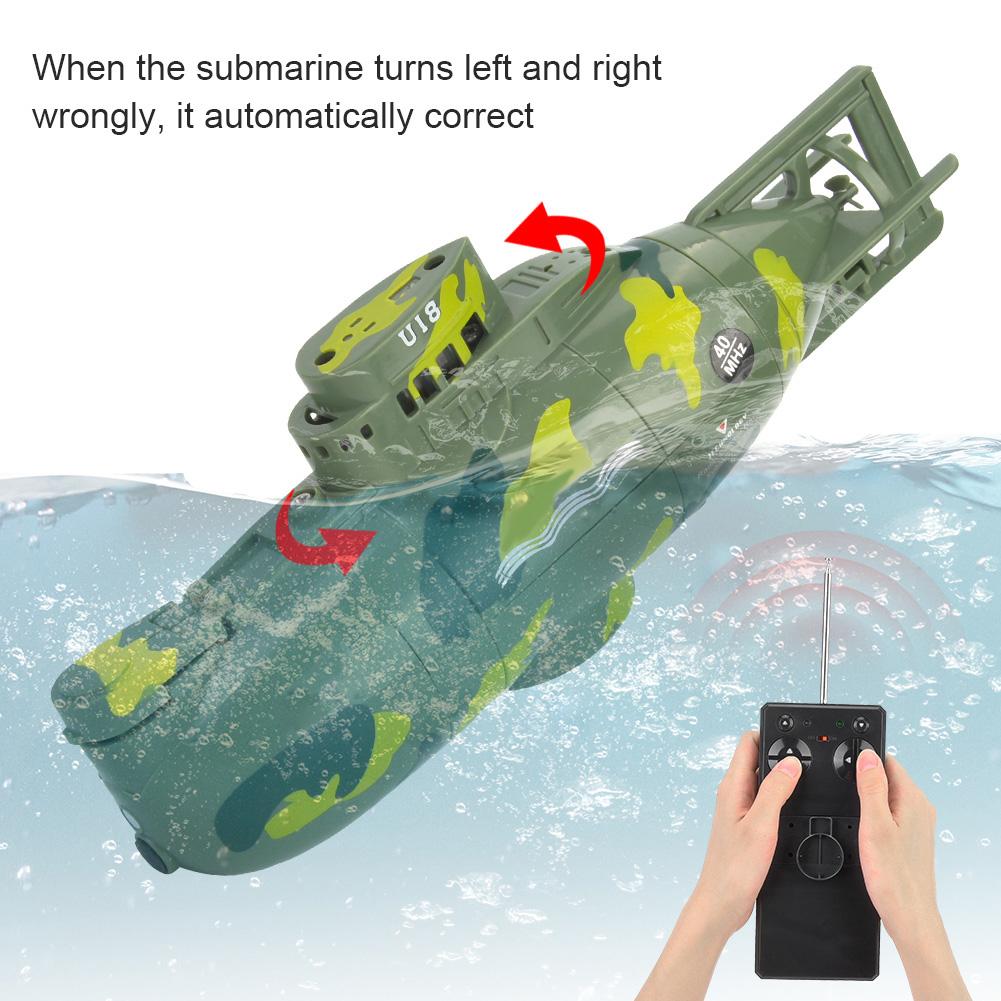 FAGINEY Mini Simulation Military Remote Control 6 Channel Submarine Toy