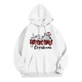 thumbnail image 4 of Women's Letter Print Hoodies Long Sleeved With Pockets Hoodie Long Winter Sweatshirt for Women Hoodies Women Clothes Patterns Winter Hoodies for Women Knitted Hoodie with Pocket Zip up Sweatshirts for, 4 of 4