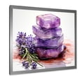 thumbnail image 2 of Designart "Lavender Soap for the Bathroom in Purple III" Floral Framed Wall Art Decor - Traditional Purple Lavender Bedroom Framed Canvas Wall Art, 2 of 6