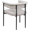 thumbnail image 5 of Meridian Furniture Malin Taupe Linen Textured Fabric Dining Chair (Set of 2), 5 of 8