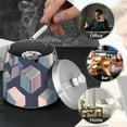 thumbnail image 4 of Yayeee Ashtray with Lid for Cigarette Smokeless Stainless Steel Home Ash Holder, Dark Cubes, 4 of 7