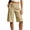 Beige, variant on Cekizud Capri Pants for Women Summer Linen Elastic Waist Casual Straight Leg,Sizes S-2XL