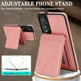 thumbnail image 5 of for Samsung Galaxy S25 Edge, Compatible with MagSafe, Magnetic 2 in 1 Detachable Wallet Case with Card Holder Women Men, Business PU Leather RFID Blocking Flip Kickstand Credit Slots, Pink, 5 of 11