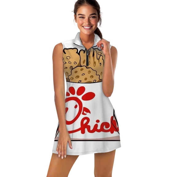 Chick Fa La Sports Dresses Women Tennis Dress Outdoor Badminton Golf Quick-Drying And Breathable Sports Dress