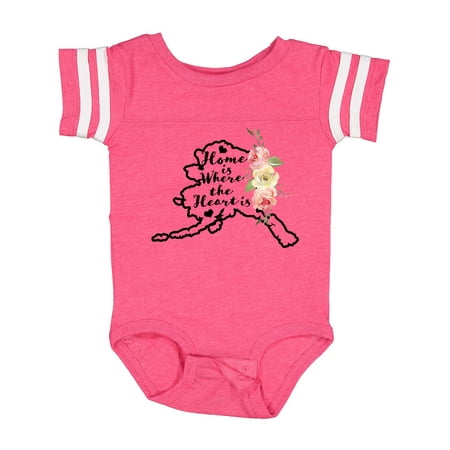 

Inktastic Alaska Home is Where the Heart is with Watercolor Floral Gift Baby Boy or Baby Girl Bodysuit