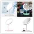 thumbnail image 2 of OULII 1Pack Green Plastic Glass Metal Round Vanity Mirror For Makeup With Led Lighting For Women, 2 of 8