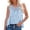 Blue, variant on Workout Tops for Women Camisole Lace Splicing Ruffled White V Neck Woman Sleeveless Undershirts,White,S