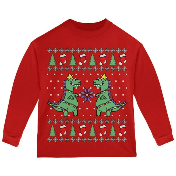 Kids dinosaur top christmas sweater