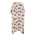 thumbnail image 2 of HELLHERO Polyester Long Kimono Swimsuit Cover Up for Beach Comfort Breathable Poinsettia Pattern, 2 of 6